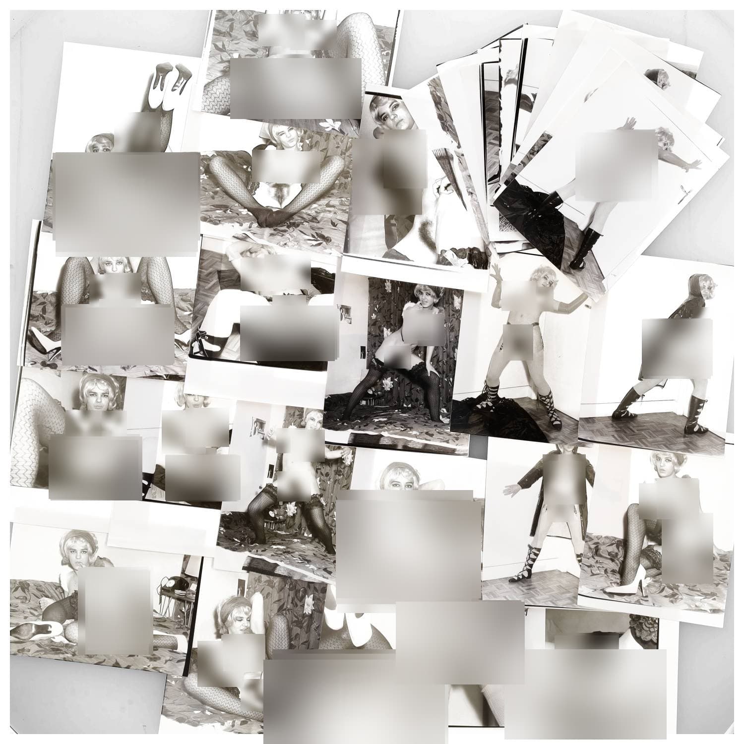 Erotica, étude de nu, photographies érotiques et divers. Circa 1950-60. Ensemble d’une trentaine de tirages argentiques. Exemples de sujets : femme nue, dénudée, sexe féminin, fessier, poitrine, etc. Sur certains versos, annotations. Divers états (dont gondolements, plis et traces) et formats entiers moyens environ 24 x 18 cm.