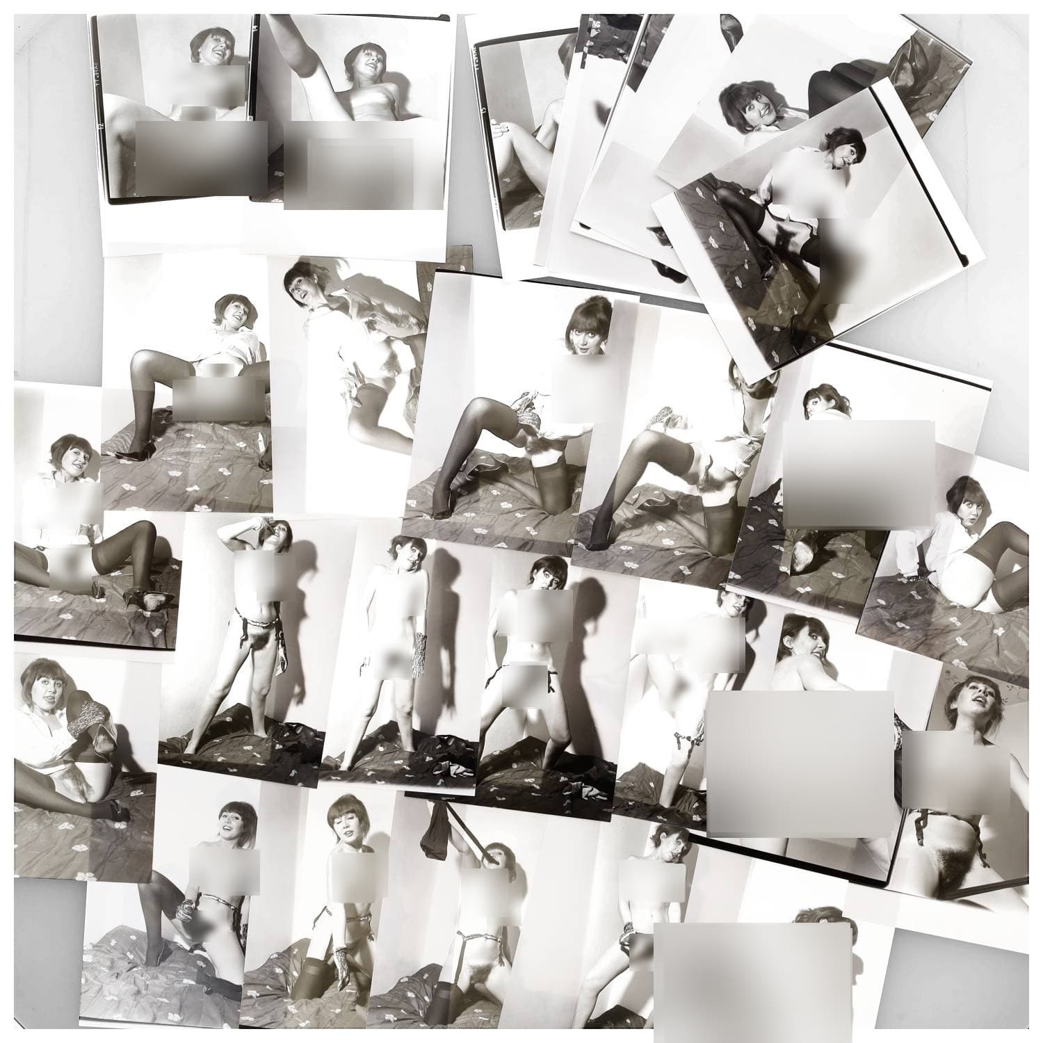 Erotica, étude de nu, photographies érotiques et divers. Circa 1950-60. Ensemble d’une trentaine de tirages argentiques. Exemples de sujets : femme nue, dénudée, sexe féminin, fessier, poitrine, etc. Sur certains versos, annotations. Divers états (dont gondolements, plis et traces) et formats entiers moyens environ 24 x 18 cm.