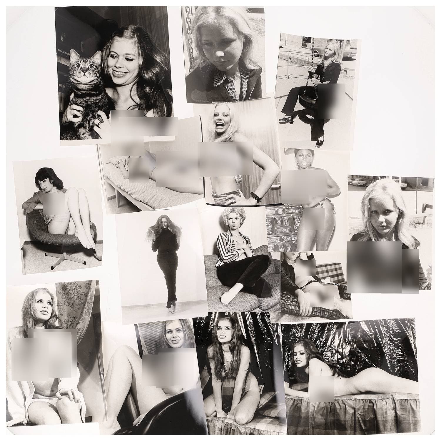 Mario A. COSTA, Erotica, étude de nu, photographies érotiques, pornographiques et divers. Circa 1950-70’s. Ensemble d’une quinzaine de tirages argentiques. Sur versos, cachets divers de Mario A. COSTA (tels que ‘Distribution’ ou encore ‘Copyrights’). Exemples de sujets : femmes nues, dénudées, sexe féminin, fessier, poitrine, macrophotographies, etc. Sur certains versos, annotations. Divers états (dont gondolements ou encore traces) et formats entiers moyens environ de 17,5 x 17,5 cm à 30 x 24 cm.