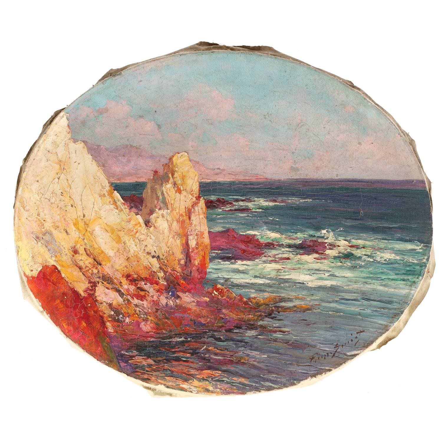 Paysage de mer et falaise