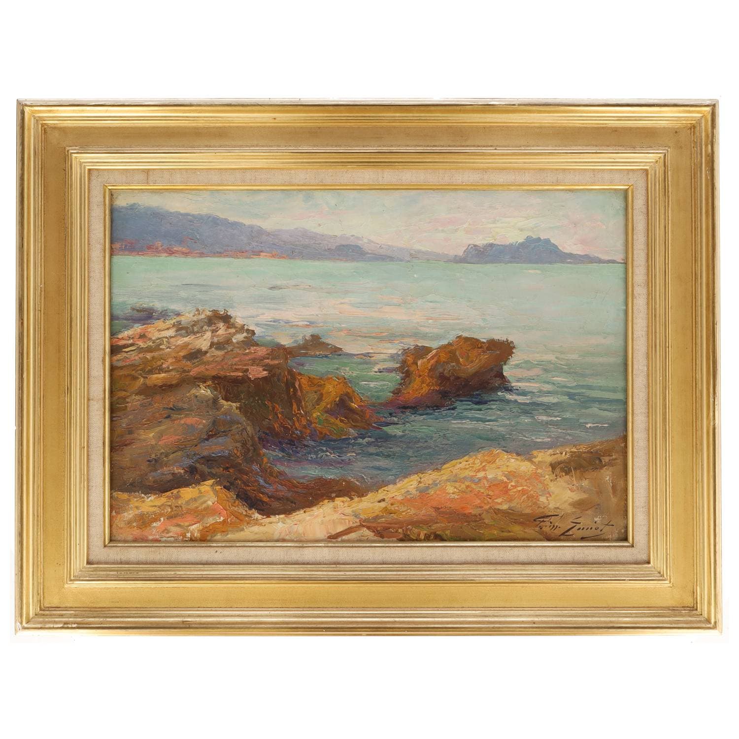 Paysage mer aux rochers