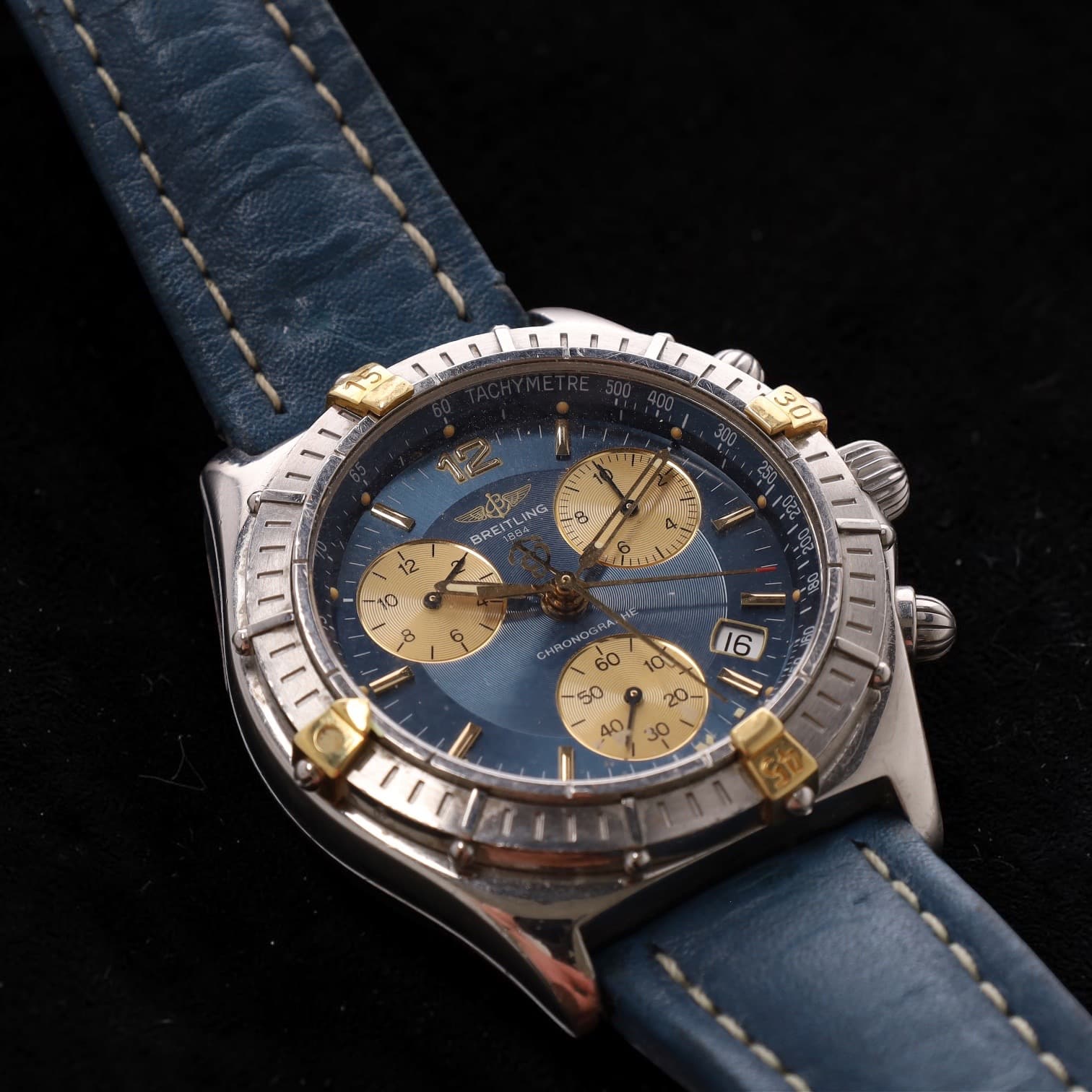 Montre bracelet chronographe en acier