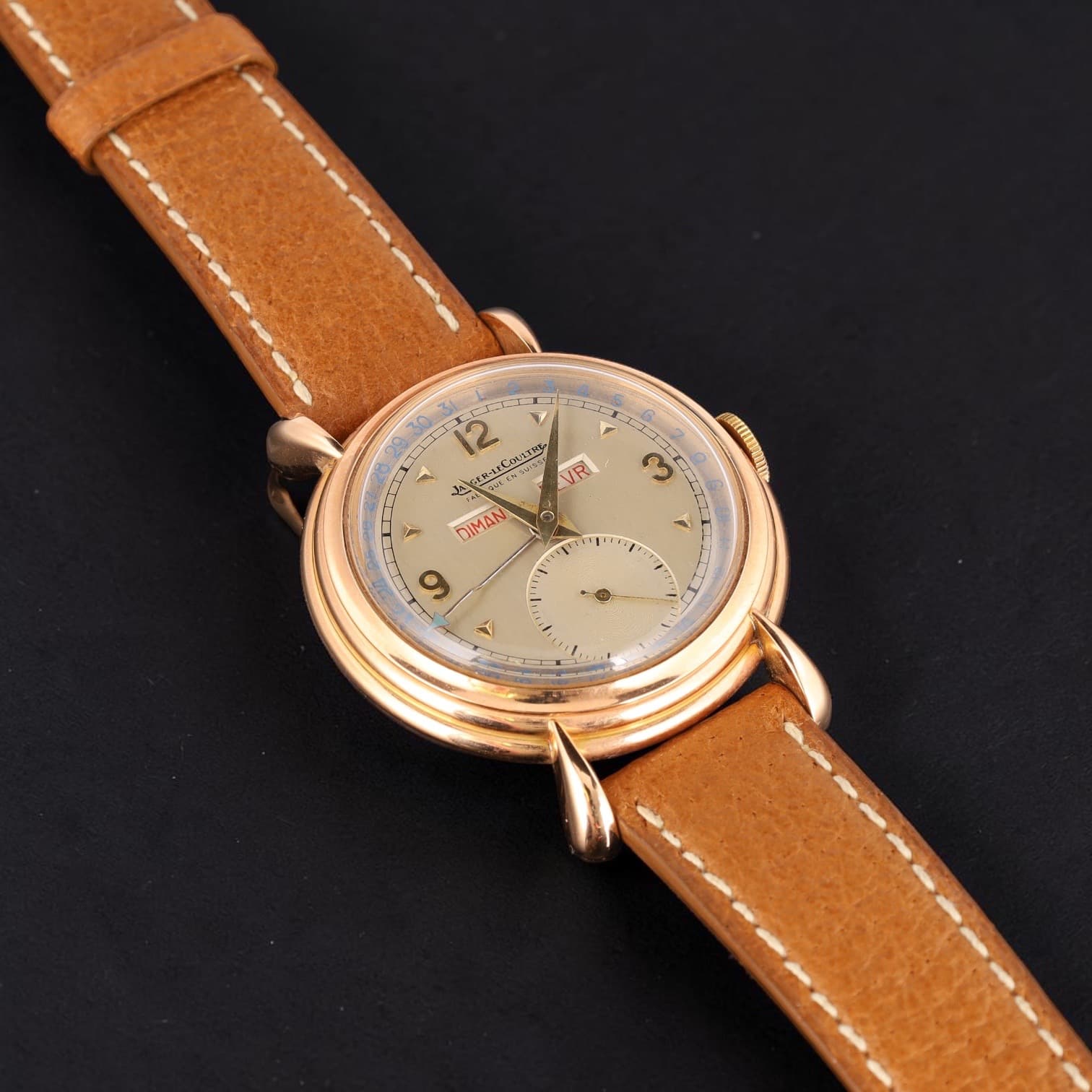 Jaeger-LeCoultre Calendar, montre bracelet en or 18K
