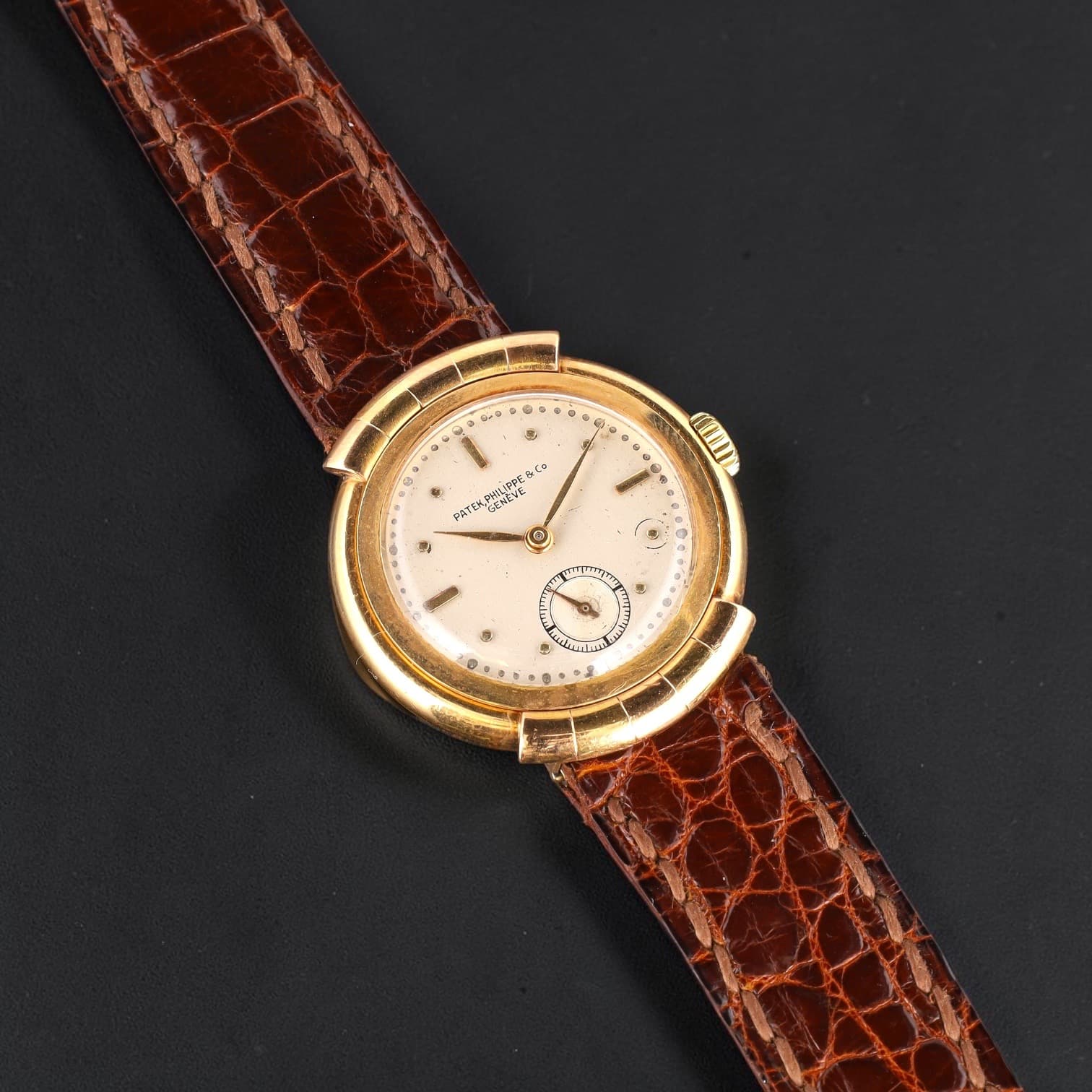 Montre bracelet en or jaune et rose