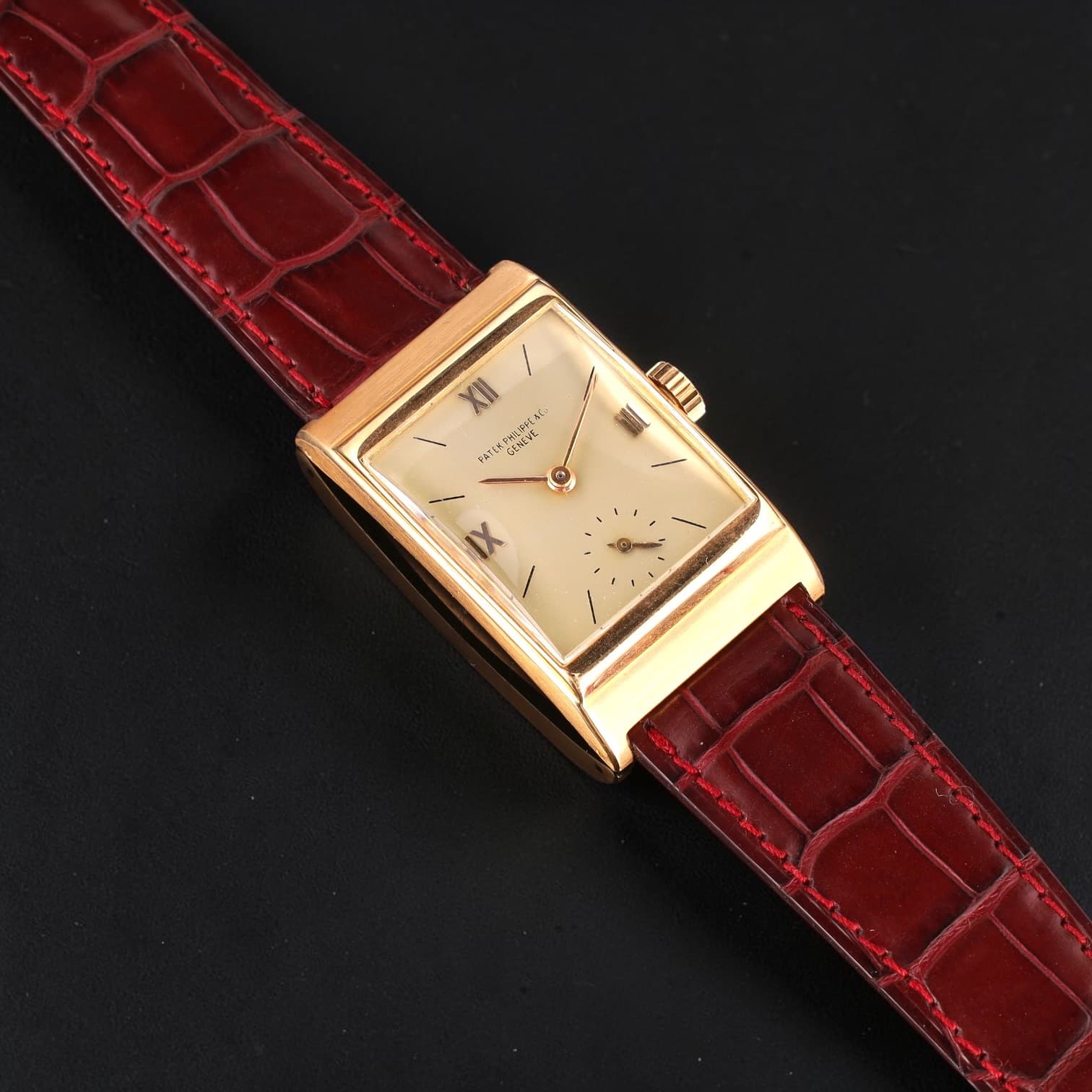 Montre bracelet en or rose