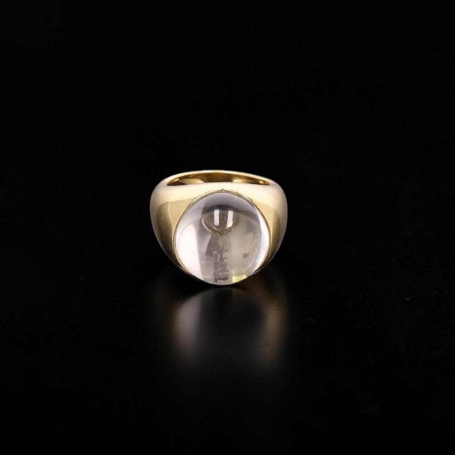 Bague dôme en or 18k, modèle Loupe