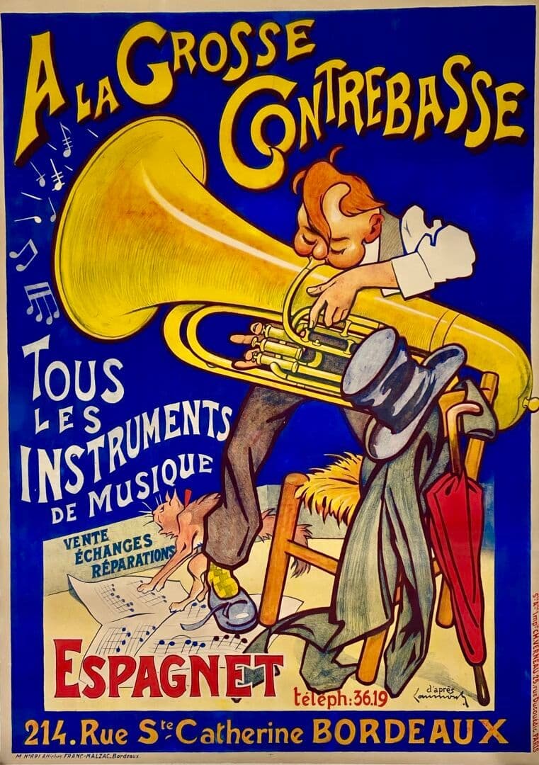 A la grosse contrebasse, "tous les instruments de musique" / Espagnet, 214 rue Sainte-Catherine à Bordeaux